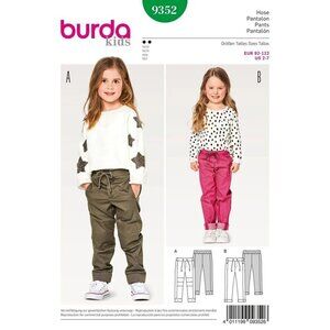 Burda‎ Sewing Pattern 9352 Pants Trousers Childs Size 2-7
